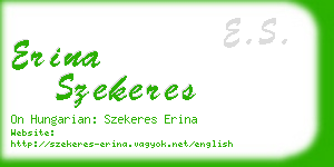 erina szekeres business card